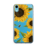 Sunflower and bees: iPhone XR Transparant Hoesje - thumbnail