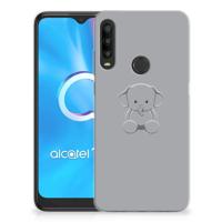 Alcatel 1SE (2020) Telefoonhoesje met Naam Grijs Baby Olifant