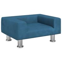 vidaXL Hondenmand 50x40x26,5 cm fluweel blauw, hondenbank, hondenbed, dierenmand, huisdierenbank, huisdierenmand, dierenbed, huisdierenbed