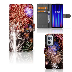 OnePlus Nord CE 2 Wallet Case met Pasjes Vuurwerk