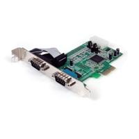 StarTech.com 2-port PCI Express RS232 Serial Adapter Kaart, PCIe RS232 Seriële Host Controller Kaart, PCIe naar Dual Serial DB9 Kaart, 16550 UART, Uitbreidingskaart, Windows & Linux (PEX2S553)