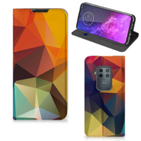 Motorola One Zoom Stand Case Polygon Color