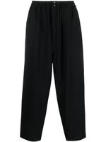 Junya Watanabe MAN pantalon court en laine à lien de resserrage - Noir