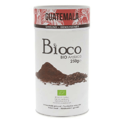 Bioco Guatemala Gemalen koffie 250g, bio Bioco Guatemala Gemalen koffie 250g, bio