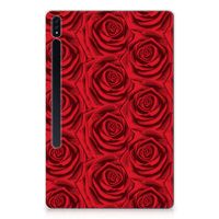 Samsung Galaxy Tab S7 Plus | S8 Plus Siliconen Hoesje Red Roses - thumbnail