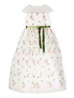 MARCHESA KIDS COUTURE robe fleurie à manches courtes - Blanc - thumbnail