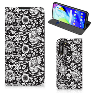 Motorola Moto G8 Power Smart Cover Black Flowers