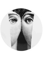 Fornasetti assiette à visages imprimés - Blanc