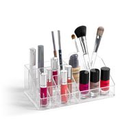 Make-up organizer/opbergers 13 x 22 x 8 cm schuin   - - thumbnail