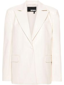 ROTATE BIRGER CHRISTENSEN blazer en cuir artificiel à simple boutonnage - Tons neutres