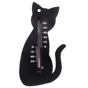 Nature Nature Wandthermometer kat zwart