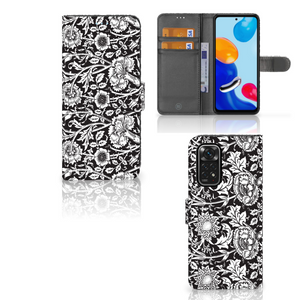 Xiaomi Redmi Note 11/11S Hoesje Black Flowers