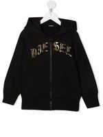 Diesel Kids hoodie zippé à logo - Noir