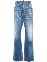 DSQUARED2 jean droit Roadie à effet usé - Bleu