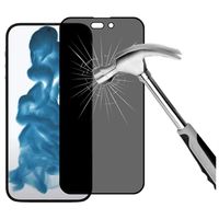 iPhone 14 Pro Privacy Full Cover Glazen Screenprotector - Zwarte Rand - thumbnail