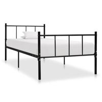 vidaXL Bedframe metaal zwart 90x200 cm