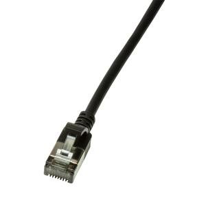 LogiLink CQ9073S RJ45 Netwerkkabel, patchkabel CAT 6A U/FTP 5.00 m Zwart Extreem dun, Vlambestendig, Flexibel, Folie afscherming, Halogeenvrij, Snagless,