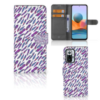 Xiaomi Redmi Note 10 Pro Telefoon Hoesje Feathers Color - thumbnail