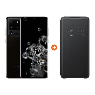 Samsung Galaxy S20 Ultra 128GB Zwart 5G + Samsung Led View Book Case Zwart