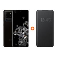 Samsung Galaxy S20 Ultra 128GB Zwart 5G + Samsung Led View Book Case Zwart