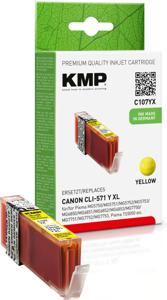 KMP Inktcartridge vervangt Canon CLI-571Y XL Compatibel Geel C107YX 1569,0009