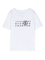 MM6 Maison Margiela Kids t-shirt en coton à patch logo - Blanc