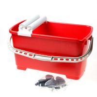 Tegelemmer+rolset+wielen rood 22ltr.