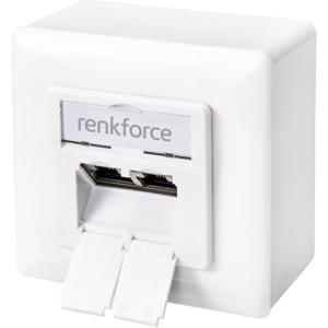 Renkforce RF-4697900 Netwerkdoos Opbouw (op muur) CAT 6 2 poorten Zuiver wit