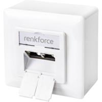 Renkforce RF-4697900 Netwerkdoos Opbouw (op muur) CAT 6 2 poorten Zuiver wit - thumbnail