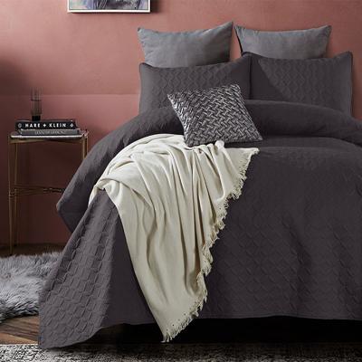 DreamHouse Bedding Bedsprei Florida - Antraciet 180 x 250 + 1 kussensloop