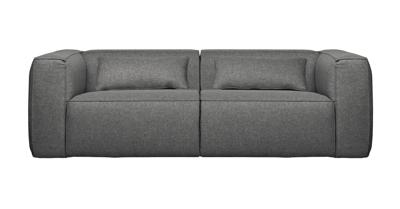 WOOOD Exclusive Bank 'Bean' 3,5-zits, kleur Middengrijs