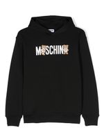 Moschino Kids hoodie en coton à logo imprimé - Noir - thumbnail