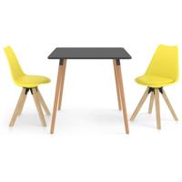 Vidaxl 3-delige Eethoek Geel