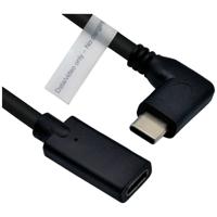 ROLINE Type C Video Kabel, USB-C (DP Alt Mode) Extension Kabel C-C, M/F, zwart, 2 m - thumbnail