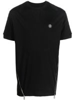 Philipp Plein t-shirt zippé à patch logo - Noir - thumbnail