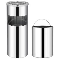 Asbak/prullenbak Hotel 30 L roestvrij staal