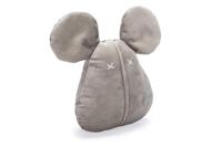 Designed by Lotte Mouse Adio, hondenspeelgoed, fluweel, grijs, 20 x 18,5 x 7 cm