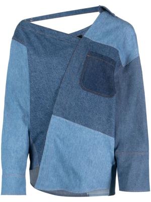 A.W.A.K.E. Mode Denim blouse - Blauw