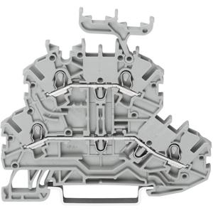 WAGO 2000-2231 Doorgangsklem 2-etages 3.50 mm Spanveer Toewijzing: L, L Grijs 1 stuk(s)