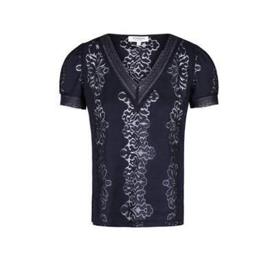 Morgan top met kant marine Morgan top met kant marine