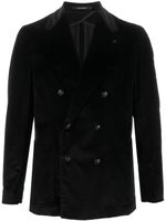 Tagliatore blazer en velours à boutonnière croisée - Noir