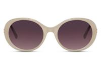 CWI zonnebril ovaal dames volledig omrand cat. 3 wit/zwart