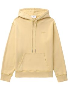 AMI Paris hoodie en coton à logo brodé - Jaune