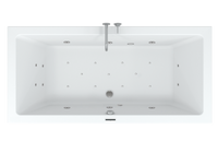 Riho Lusso Easypool ligbad 180x80cm met whirlpool systeem LED verlichting, 6+4+2 hydro en 11 aero jets - thumbnail