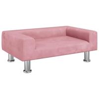 vidaXL Hondenmand 70x45x26,5 cm fluweel roze, hondenbank, hondenbed, dierenmand, huisdierenbank, huisdierenmand, dierenbed, huisdierenbed