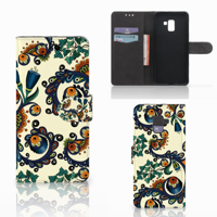 Wallet Case Samsung Galaxy A8 Plus (2018) Barok Flower