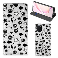 Mobiel BookCase Samsung Galaxy Note 10 Lite Silver Punk - thumbnail