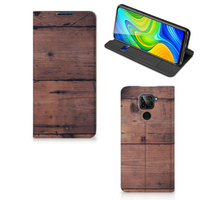 Xiaomi Redmi Note 9 Book Wallet Case Old Wood - thumbnail