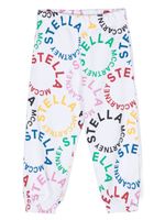 Stella McCartney Kids pantalon de jogging en coton à logo imprimé - Blanc