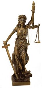 Beeld Godin Vrouwe Justitia (20 cm)